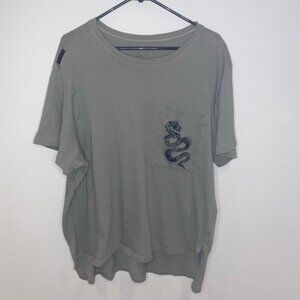 Taylor Swift Reputation Tour Concert T Shirt Green Size XL Snake Pocket